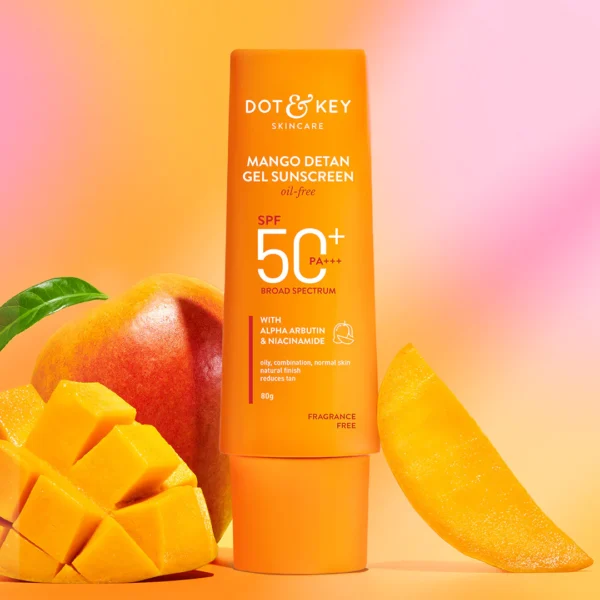 Mango + Detan Gel Sunscreen (Oil Free), SPF 50+ PA+++
